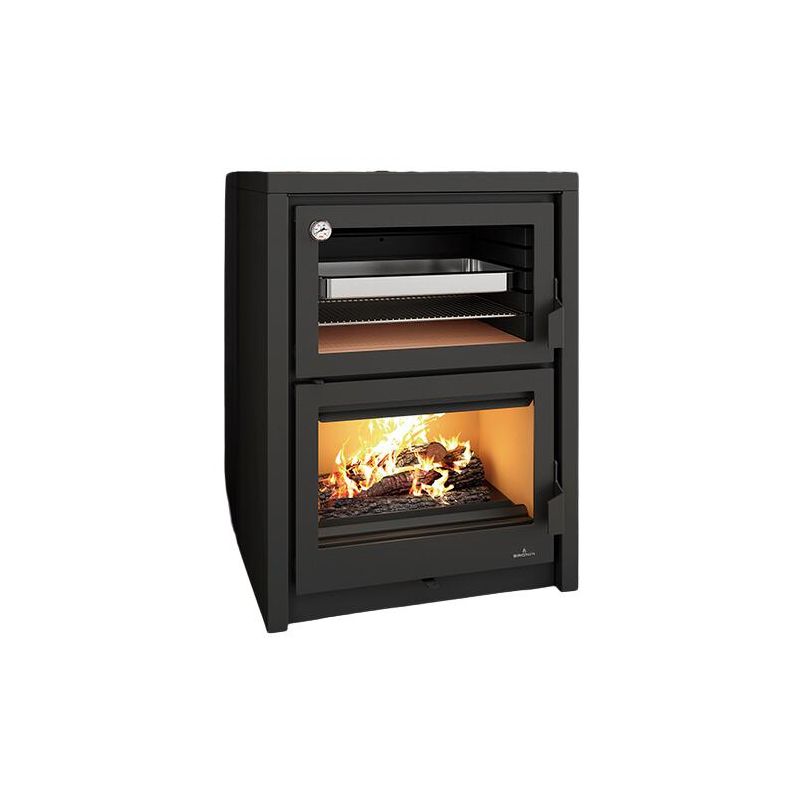 Poêle à bois raccordable avec four BRONPI Vulcano 14 kW — free download